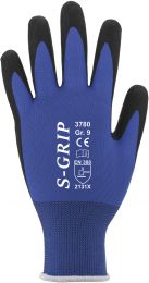 Feinstrickhandschuhe "S-Grip" mit geprägter Naturlatex-Beschichtung