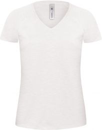 Damen Medium Fit V-Neck T-Shirt B&C Blondie Slub /women