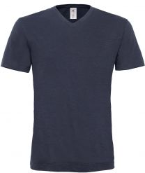 Herren Medium Fit V-Neck T-Shirt B&C Mick Slub /men