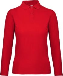 Damen Piqué Polo langarm B&C ID.001 LSL /women