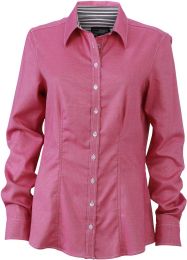 Gepunktete Bluse langarm James & Nicholson JN 633