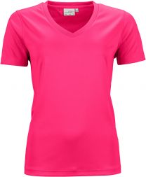 Damen V-Neck Sport T-Shirt James & Nicholson JN 735