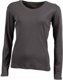 Damen Ripp T-Shirt langarm James & Nicholson JN 906