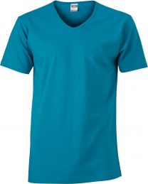 Körperbetontes Herren V-Neck T-Shirt James & Nicholson JN 912