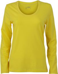 Damen Stretch T-Shirt langarm James & Nicholson JN 927