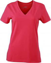 Damen Stretch V-Neck T-Shirt James & Nicholson JN 928