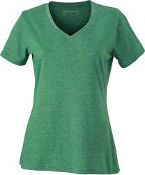 Damen V-Neck Heather T-Shirt James & Nicholson JN 973