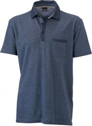 Herren Melange Piqué Polo James & Nicholson JN 990