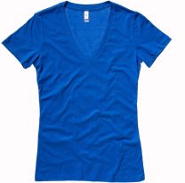 Damen Jersey Deep V-Neck T-Shirt Bella + Canvas 6035