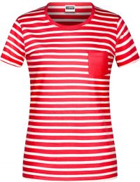 Damen T-Shirt gestreift James & Nicholson JN 8027