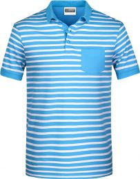 Herren Piqué Polo gestreift James & Nicholson JN 8030