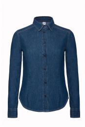 Denim Twill Bluse langarm B&C DNM Vision /women