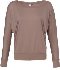 Flowy Damen schulterfreies T-Shirt langarm Bella + Canvas 8850