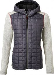 Damen Hybrid Strickfleecejacke James & Nicholson JN 771