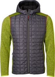 Herren Hybrid Strickfleecejacke James & Nicholson JN 772