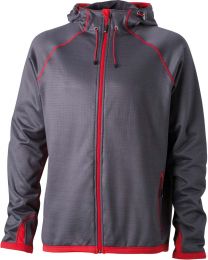 Herren Kapuzen Fleecejacke mit Rauten James & Nicholson JN 571