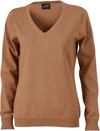 Damen V-Neck Pullover James & Nicholson JN 658