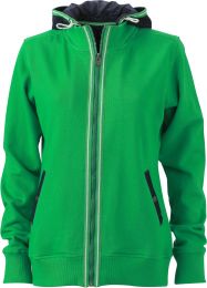 Damen Kapuzen Sweatjacke James & Nicholson JN 995