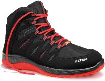 Sicherheitsschnürstiefel "MADDOX BLACK-RED MID" ESD S3