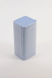 Falthandtücher 2-lagig blau, 21 x 22,5 cm, ZZ/V