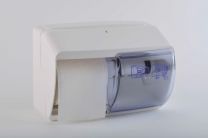 Toilettenpapierspender für 2 Rollen Kunststoff weiß
