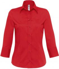 Popeline Stretch Bluse langarm B&C Milano /women