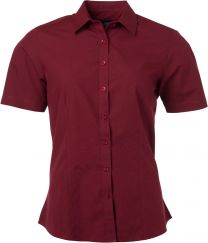 Popeline Bluse kurzarm James & Nicholson JN 679