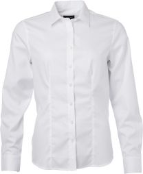 Herringbone Bluse langarm James & Nicholson JN 689