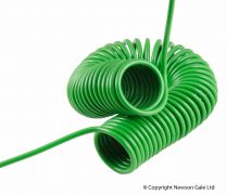 5 m grünes Cen-Stat Hytrel-Spiralkabel